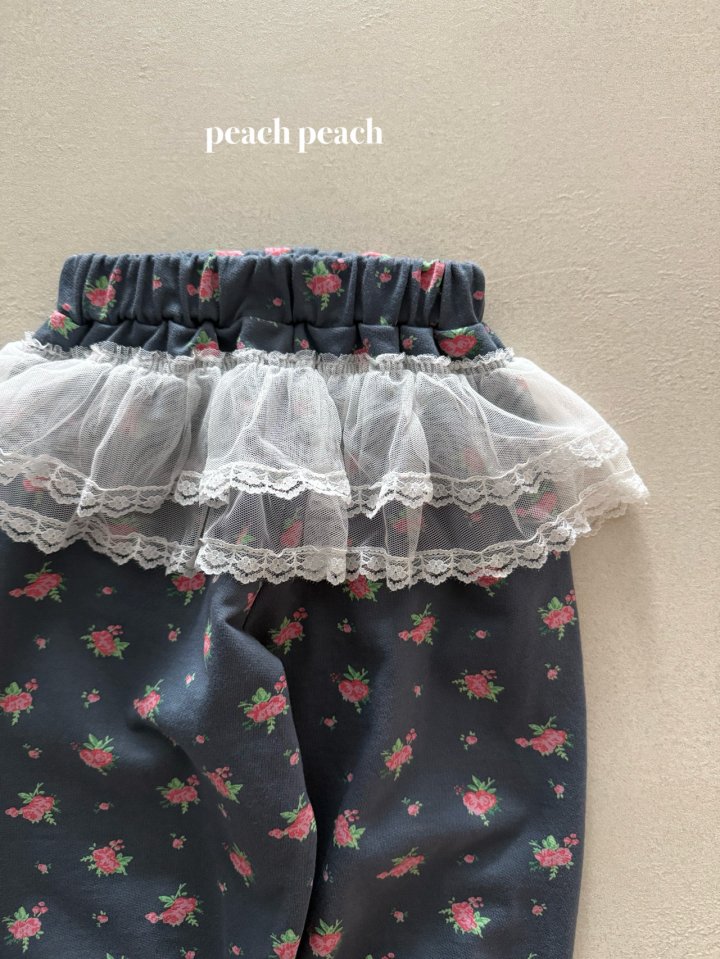Peach Peach - Korean Baby Fashion - #babyboutique - Romi Lace Jogger Pants - 6