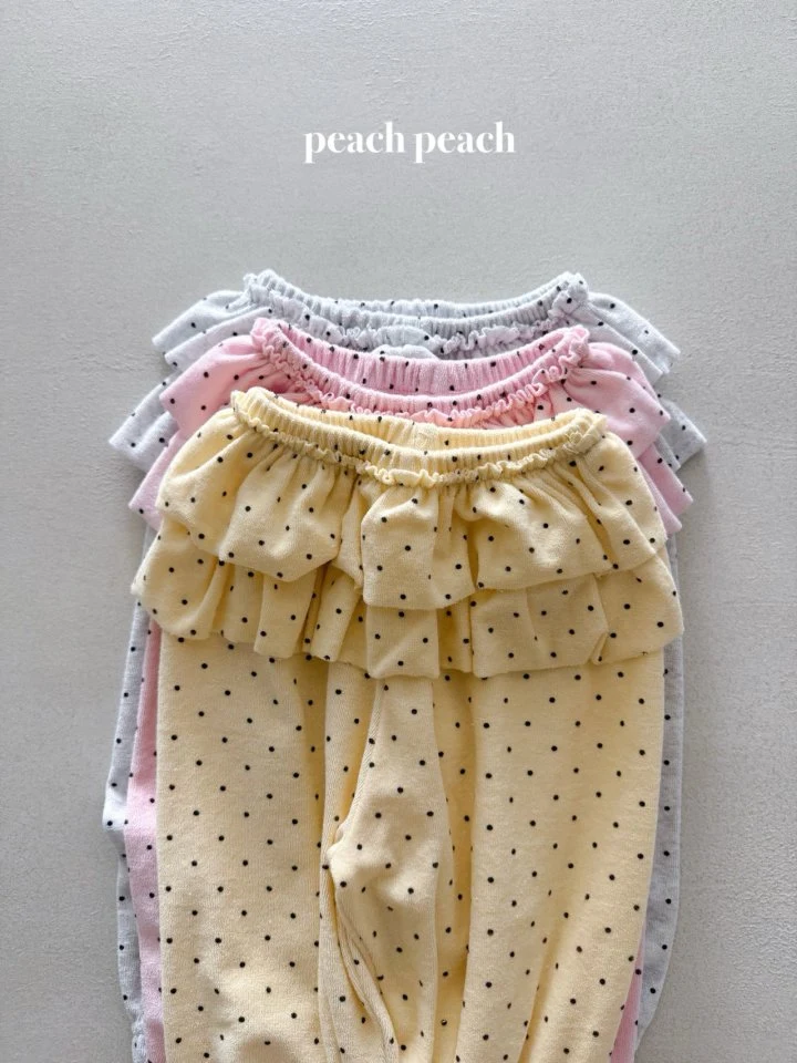 Peach Peach - Korean Baby Fashion - #babyboutiqueclothing - Bonbon Frill Pants - 6