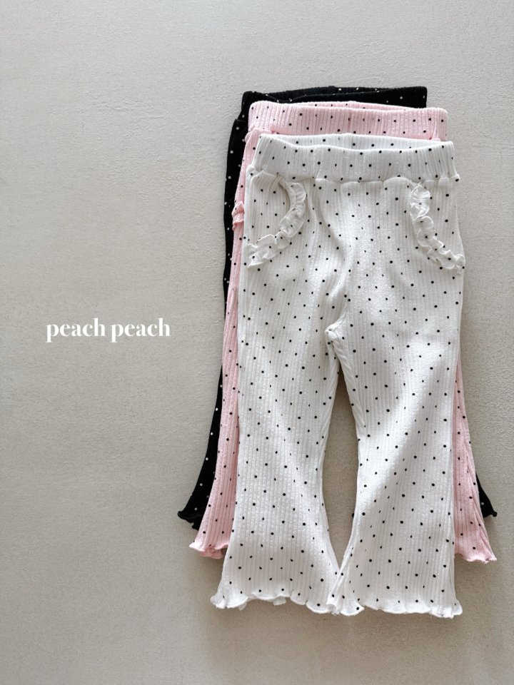 Peach Peach - Korean Baby Fashion - #babyclothing - Soft Dot Pants - 5