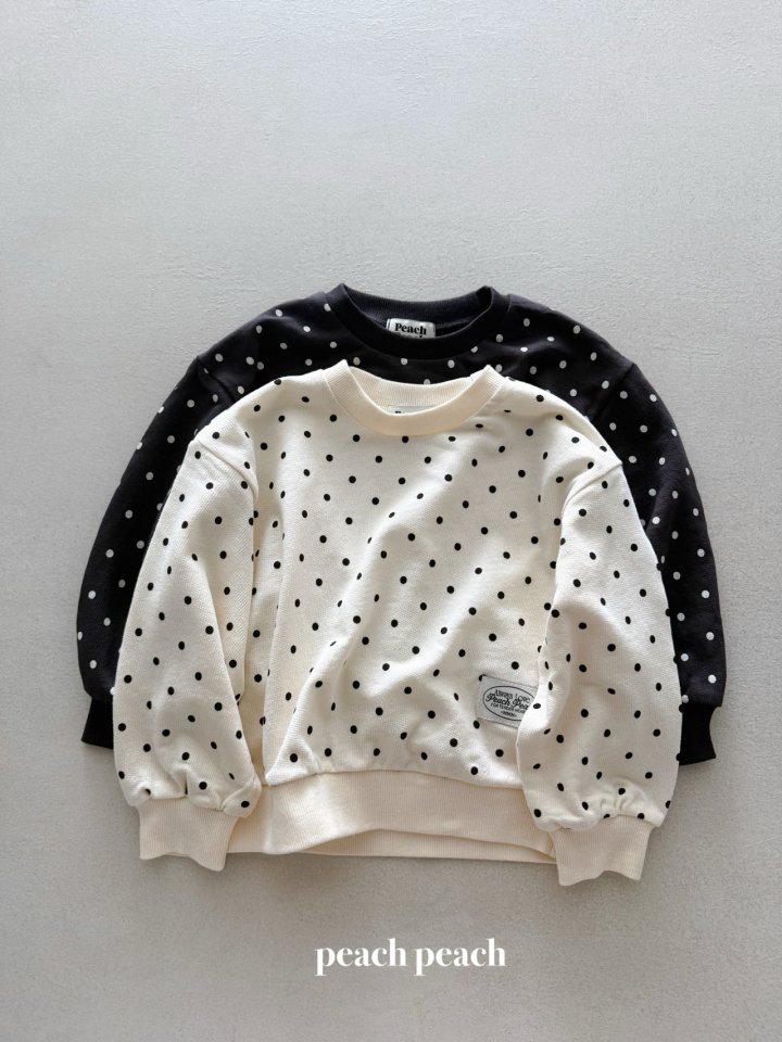 Peach Peach - Korean Baby Fashion - #babyfashion - Coco Dot Sweatshirt