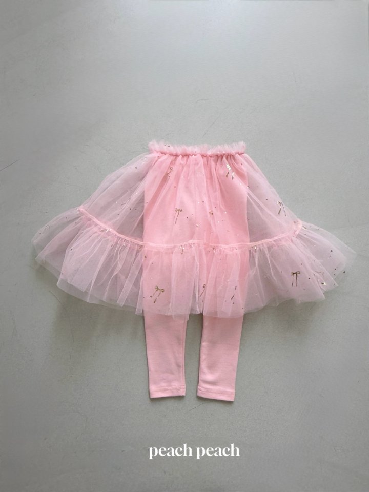 Peach Peach - Korean Baby Fashion - #babyfashion - Sherbet Tutu Leggings - 5