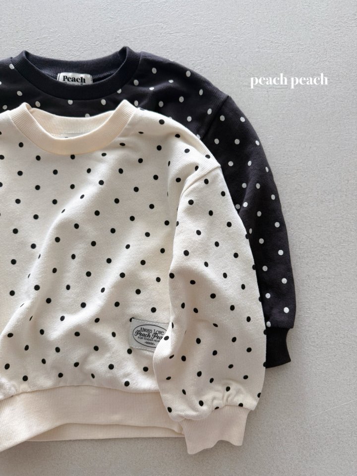 Peach Peach - Korean Baby Fashion - #babyfever - Coco Dot Sweatshirt - 2