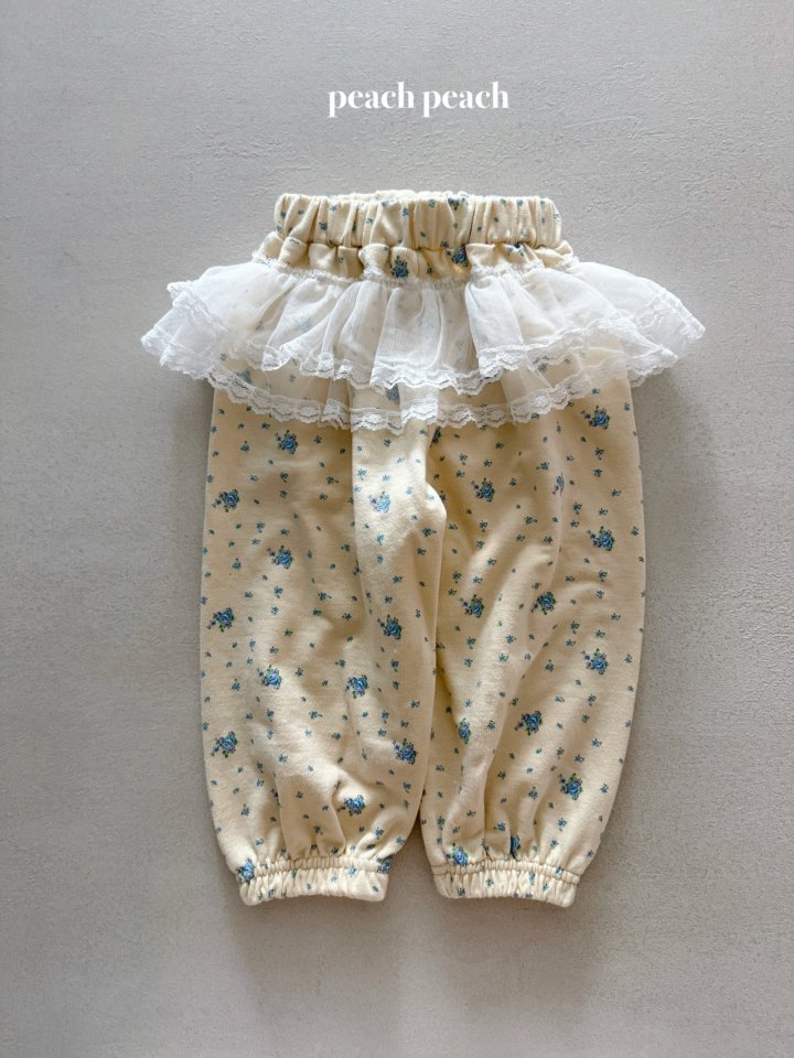 Peach Peach - Korean Baby Fashion - #babyfever - Romi Lace Jogger Pants - 10