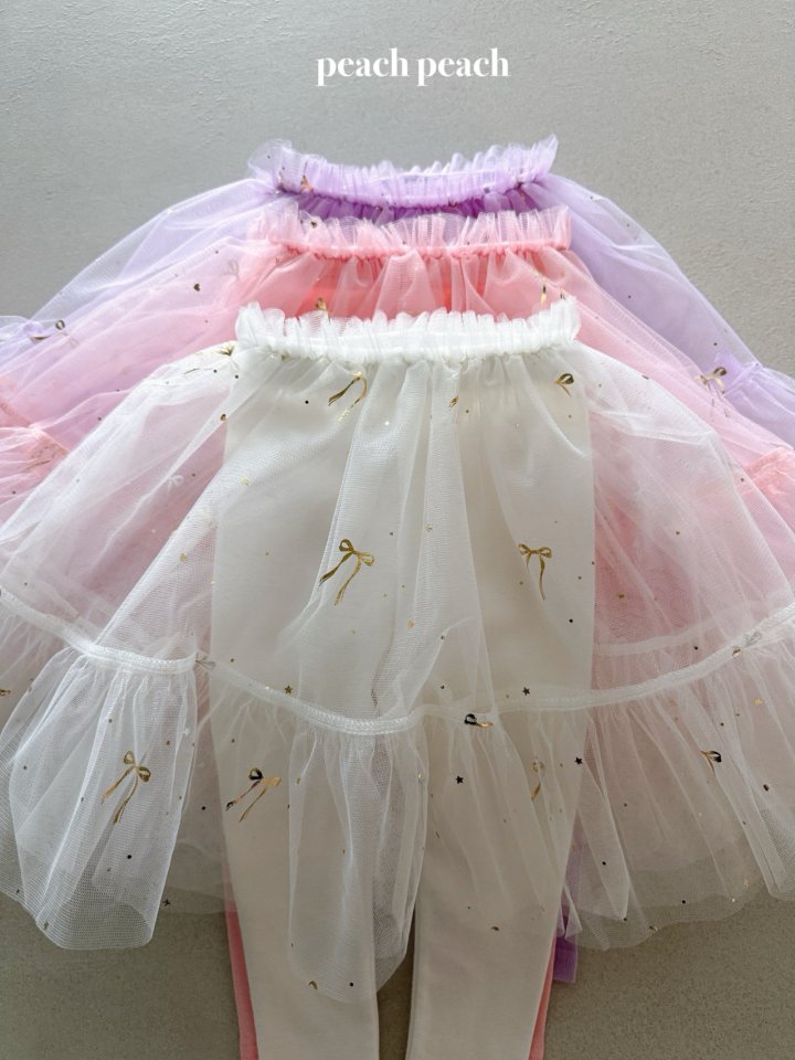 Peach Peach - Korean Baby Fashion - #babyfever - Sherbet Tutu Leggings - 6