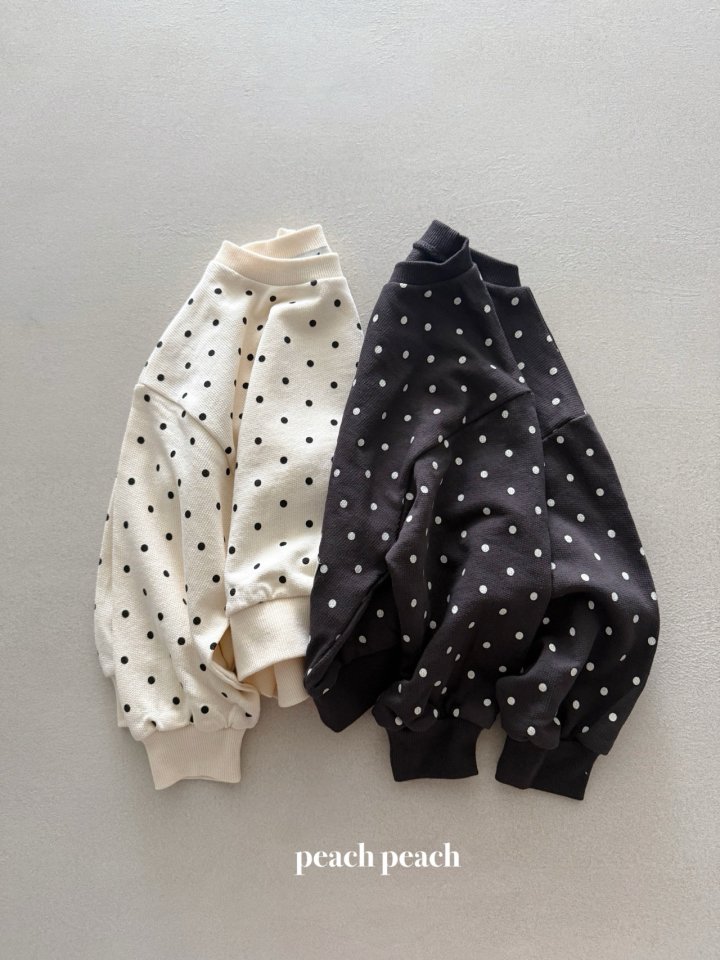 Peach Peach - Korean Baby Fashion - #babygirlfashion - Coco Dot Sweatshirt - 3