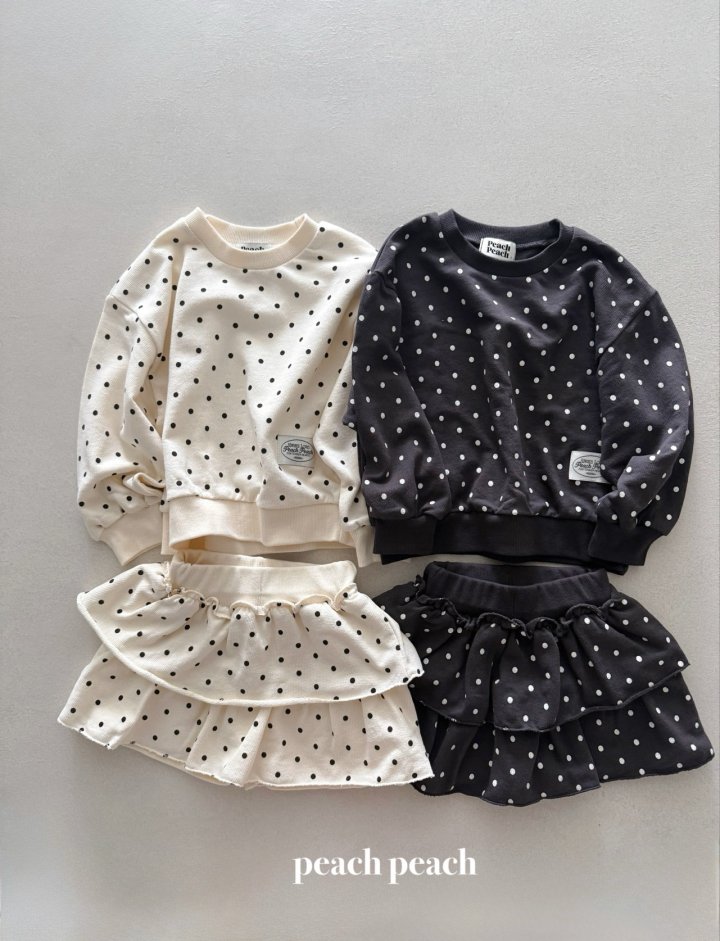 Peach Peach - Korean Baby Fashion - #babygirlfashion - Coco Dot Sweatshirt - 4