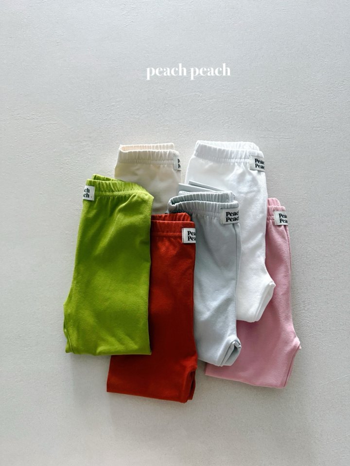 Peach Peach - Korean Baby Fashion - #babygirlfashion - Pom Pom Leggings - 4