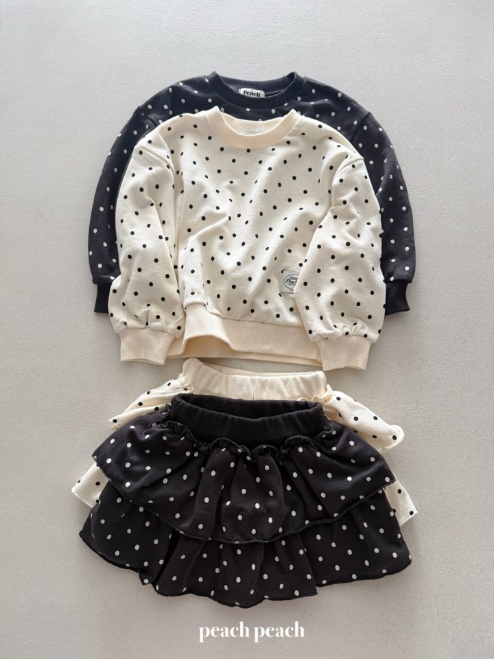 Peach Peach - Korean Baby Fashion - #babyootd - Coco Dot Sweatshirt - 6