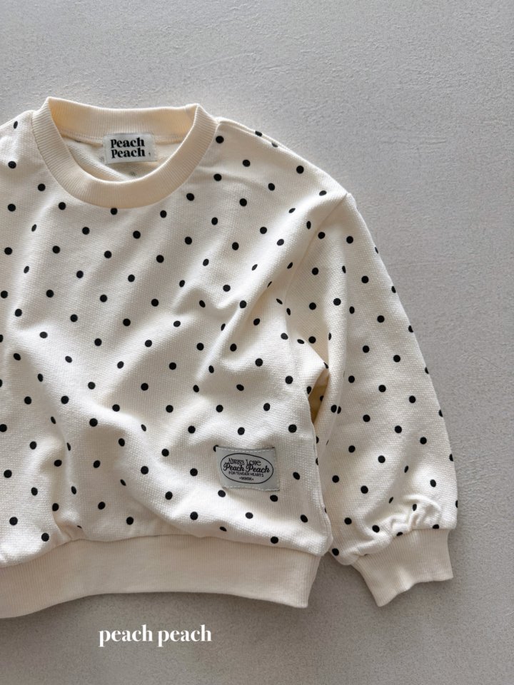 Peach Peach - Korean Baby Fashion - #babyoutfit - Coco Dot Sweatshirt - 8