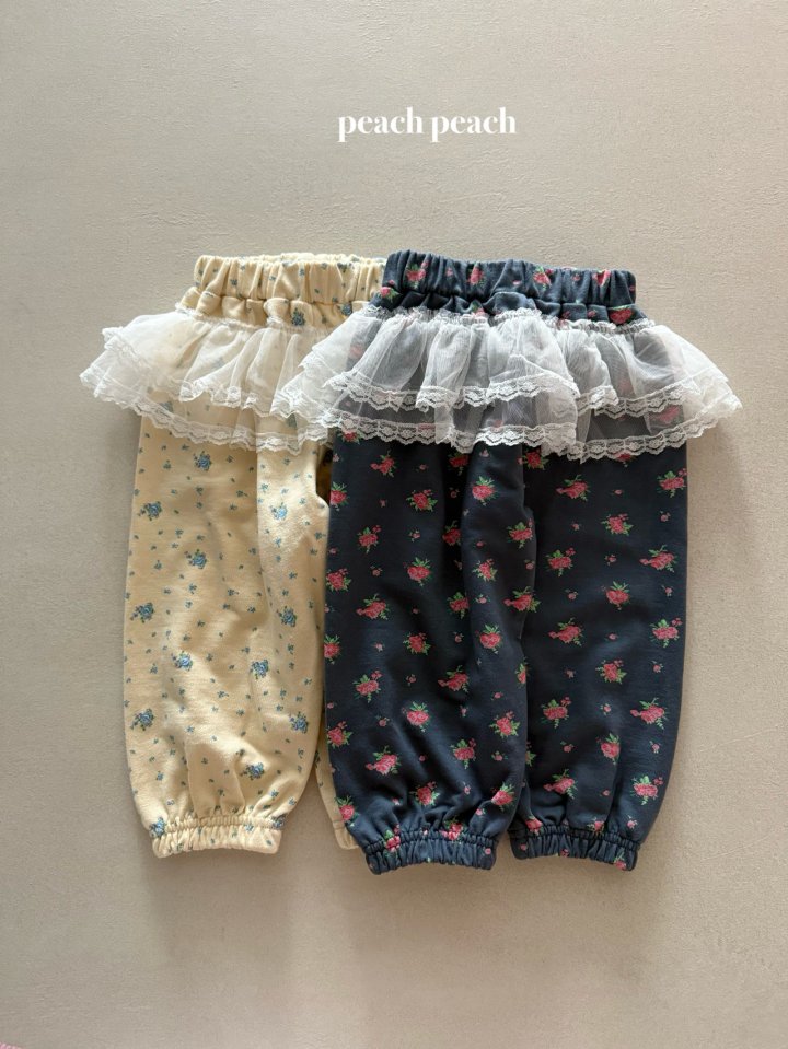 Peach Peach - Korean Baby Fashion - #babyoutfit - Romi Lace Jogger Pants