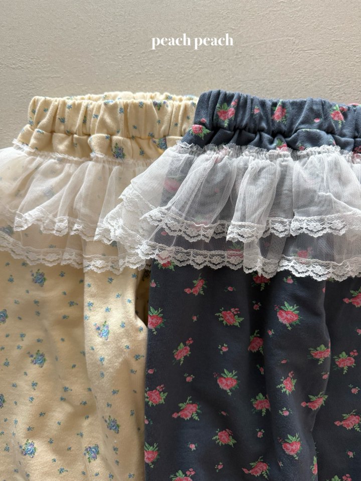 Peach Peach - Korean Baby Fashion - #babywear - Romi Lace Jogger Pants - 2