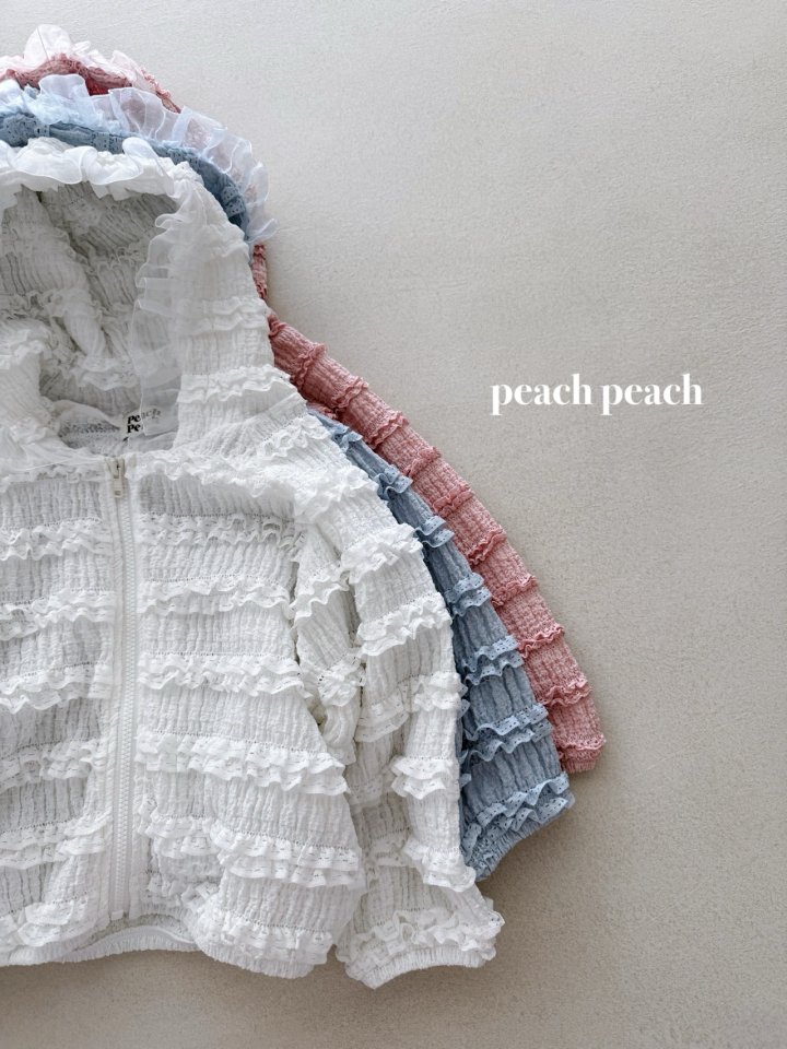 Peach Peach - Korean Baby Fashion - #onlinebabyboutique - Mimi Lace Zip-Up - 2
