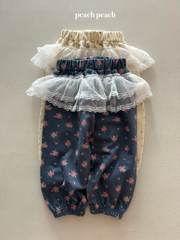 Peach Peach - Korean Baby Fashion - #onlinebabyboutique - Romi Lace Jogger Pants - 4