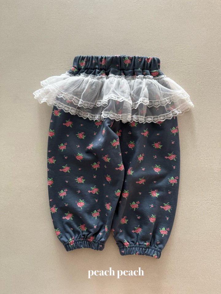 Peach Peach - Korean Baby Fashion - #smilingbaby - Romi Lace Jogger Pants - 5