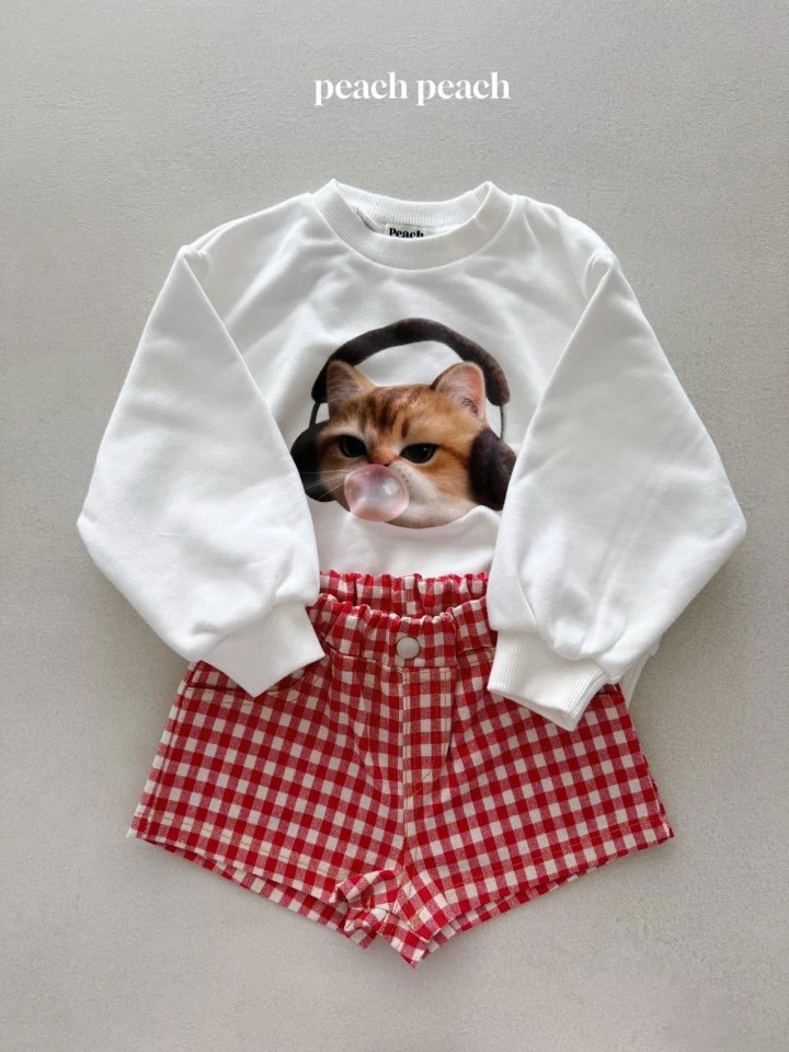 Peach Peach - Korean Women Fashion - #momslook - Bubble Cat Sweatshirt (with Mom) - 10