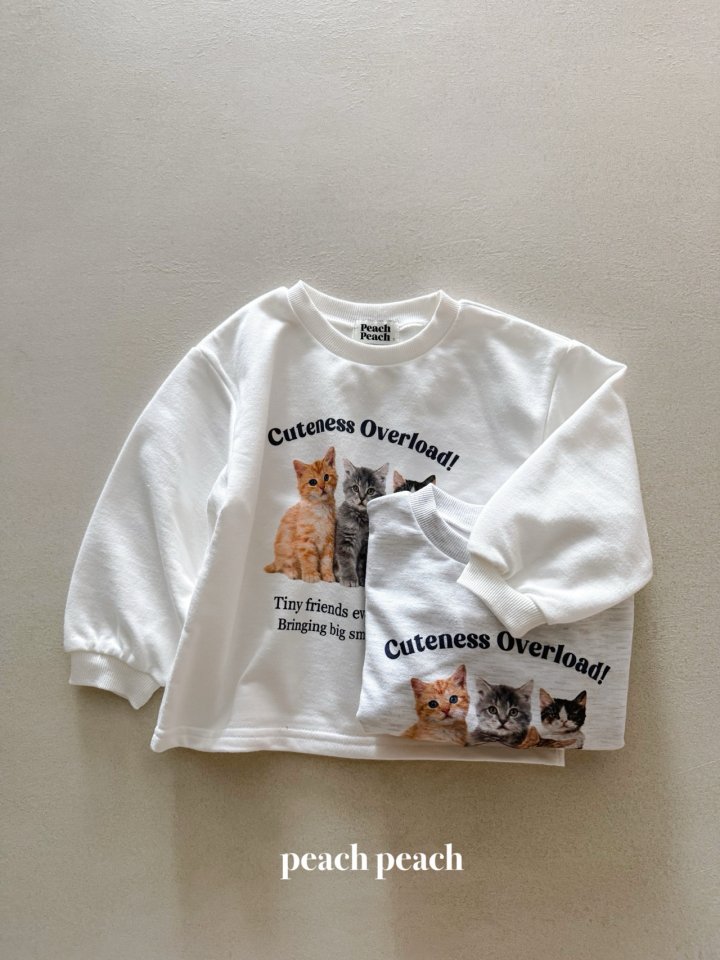 Peach Peach - Korean Women Fashion - #pursuepretty - Kitty Tee (with Mom) - 3