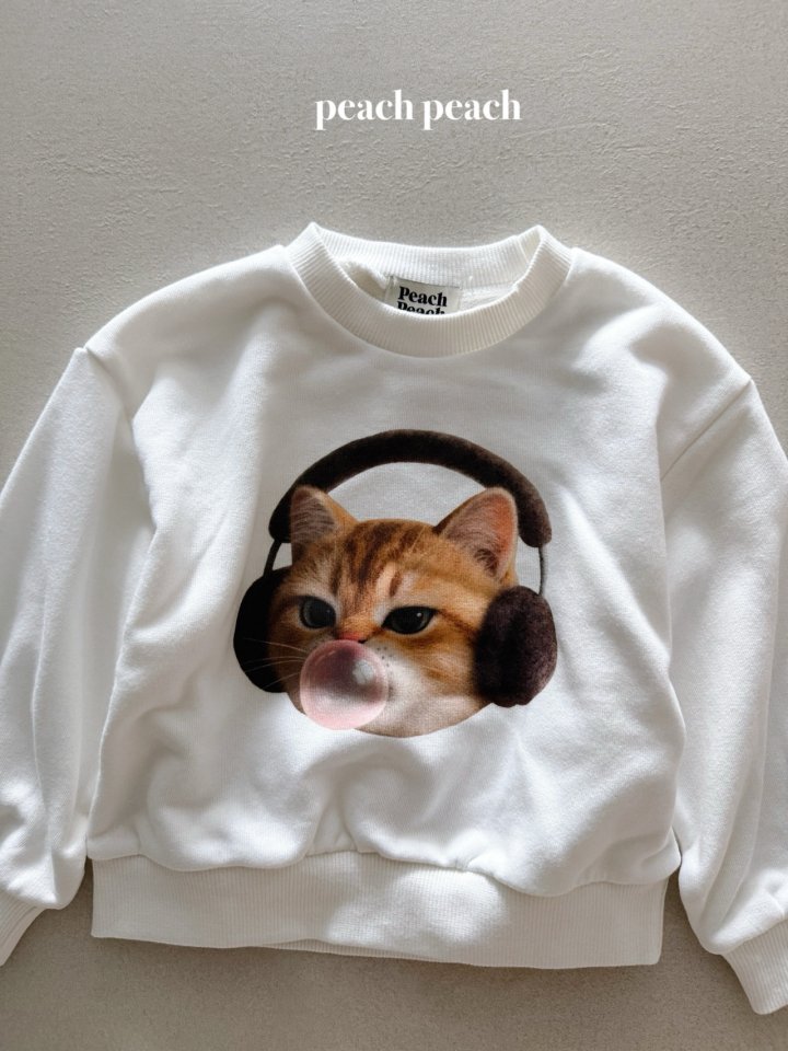 Peach Peach - Korean Women Fashion - #thatsdarling - Bubble Cat Sweatshirt (with Mom) - 8