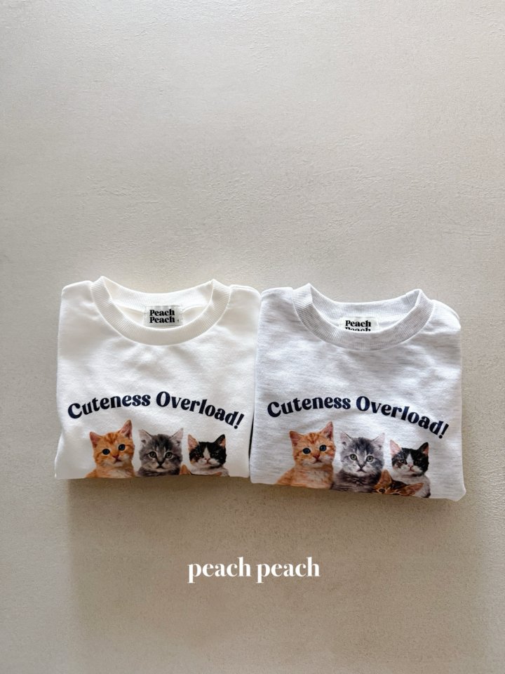 Peach Peach - Korean Women Fashion - #vintagekidsstyle - Kitty Tee (with Mom) - 2