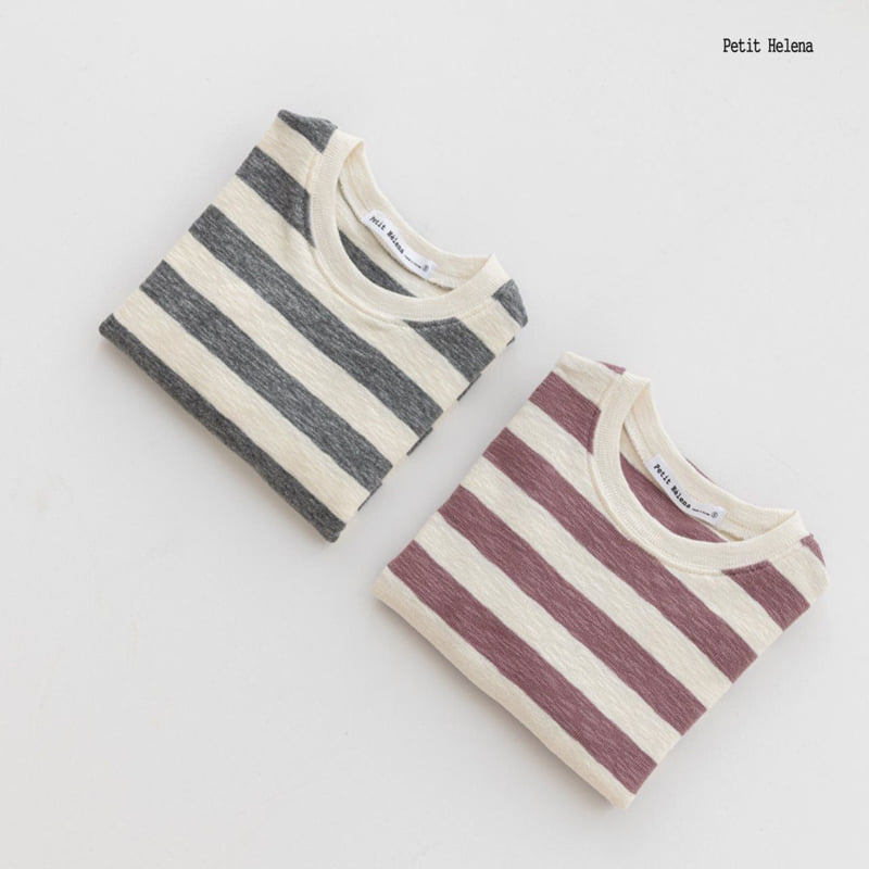 Petit Helena - Korean Children Fashion - #kidsstore - Bias Stripe Tee - 4