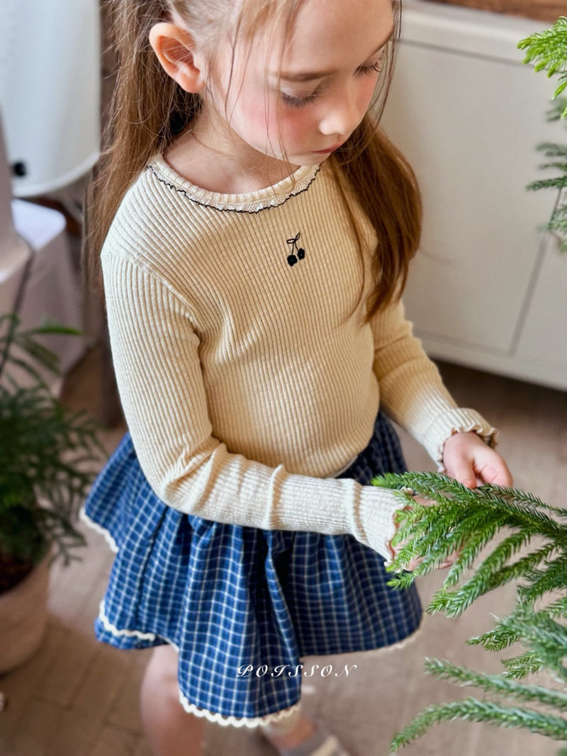 Poisson - Korean Children Fashion - #childofig - Mary Check Skirt Pants - 11