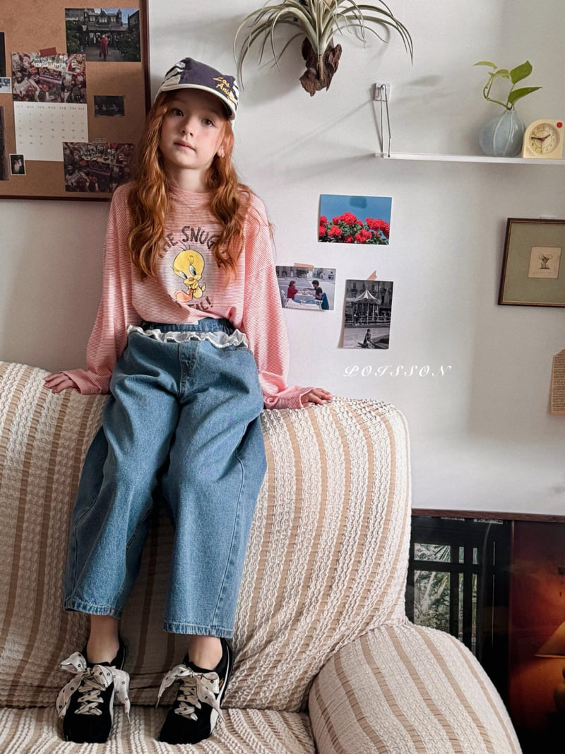 Poisson - Korean Children Fashion - #childrensboutique - Looney Striped Tee - 6