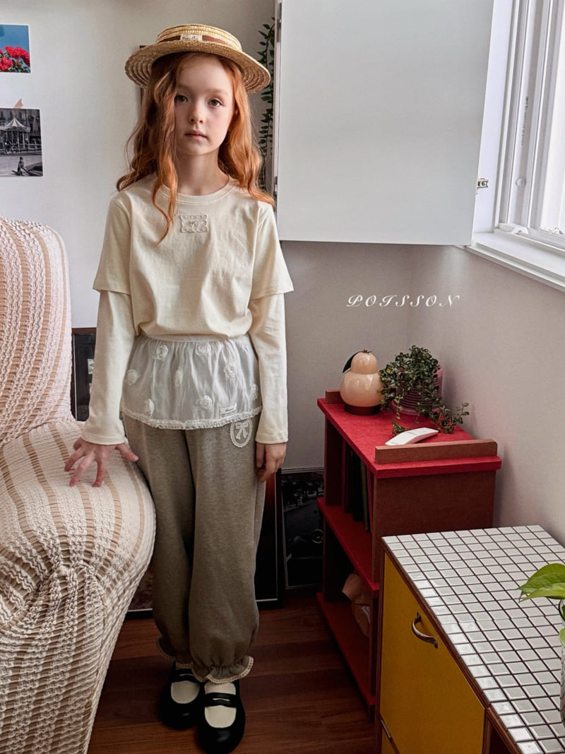 Poisson - Korean Children Fashion - #designkidswear - Frill Jogger Pants - 5