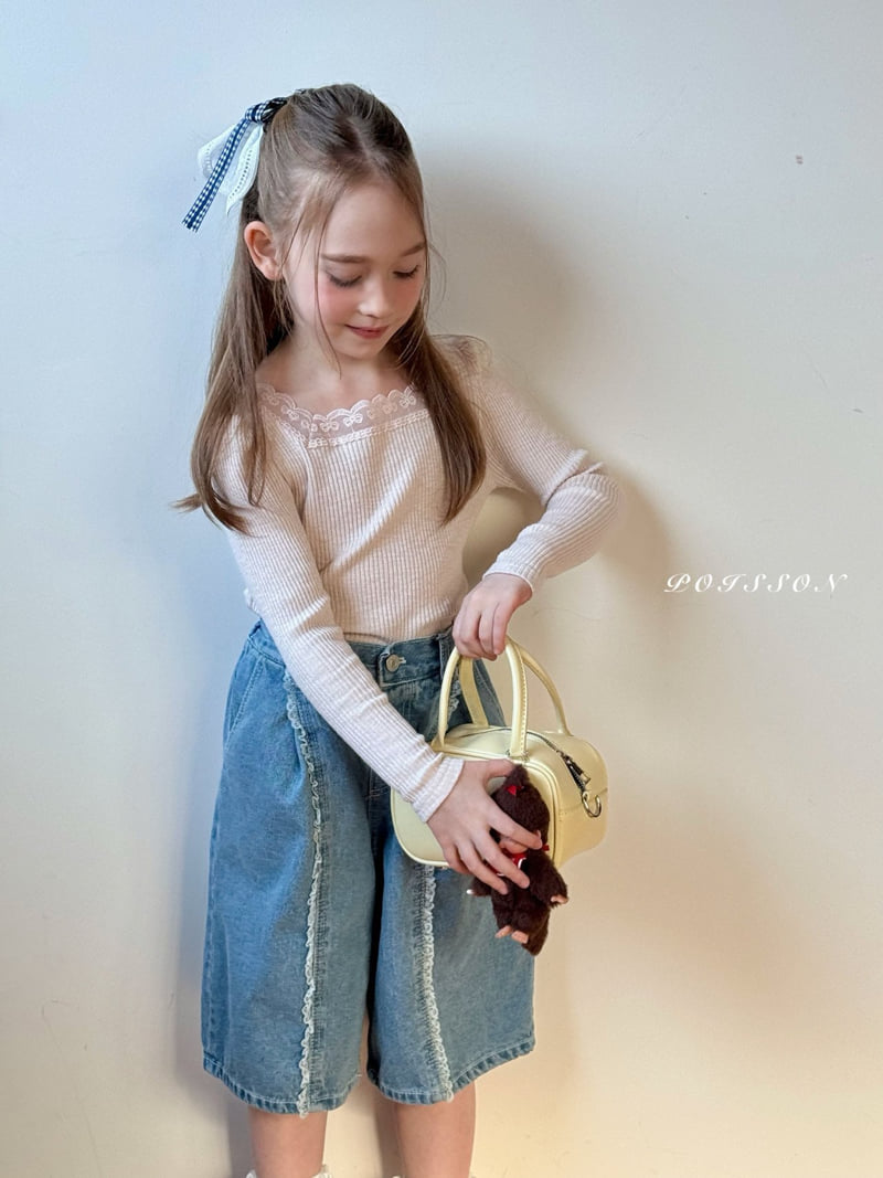 Poisson - Korean Children Fashion - #designkidswear - Lace Bermuda Pants - 12