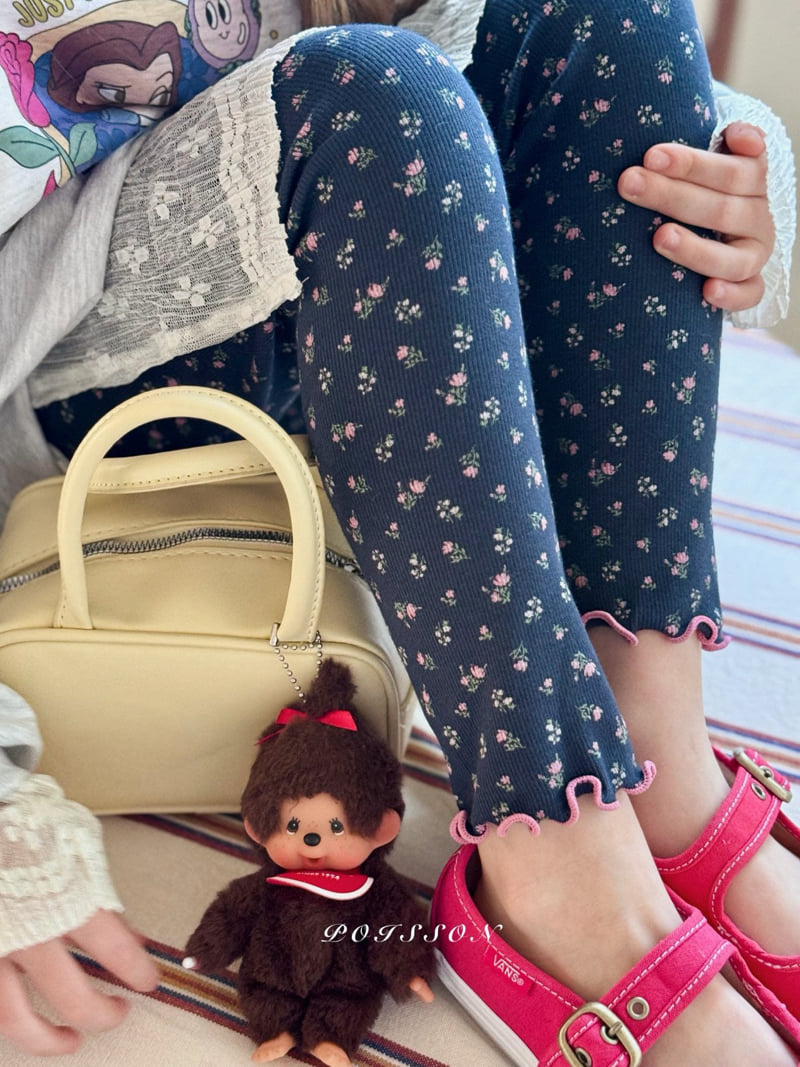 Poisson - Korean Children Fashion - #designkidswear - Flower Leggings - 5