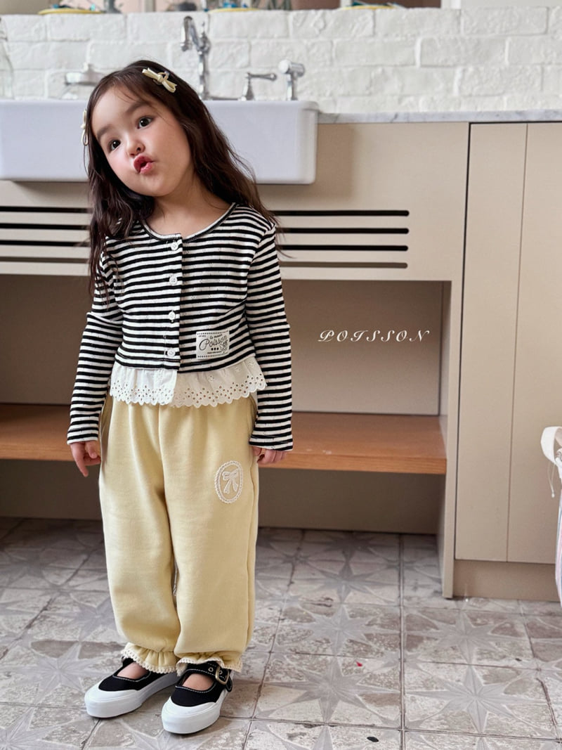 Poisson - Korean Children Fashion - #discoveringself - Frill Jogger Pants - 6
