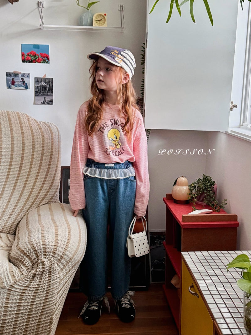 Poisson - Korean Children Fashion - #discoveringself - Looney Striped Tee - 8