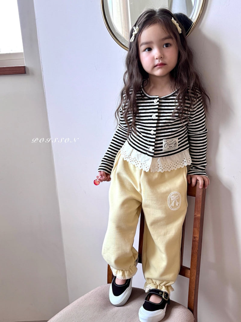 Poisson - Korean Children Fashion - #kidsstore - Frill Jogger Pants - 9