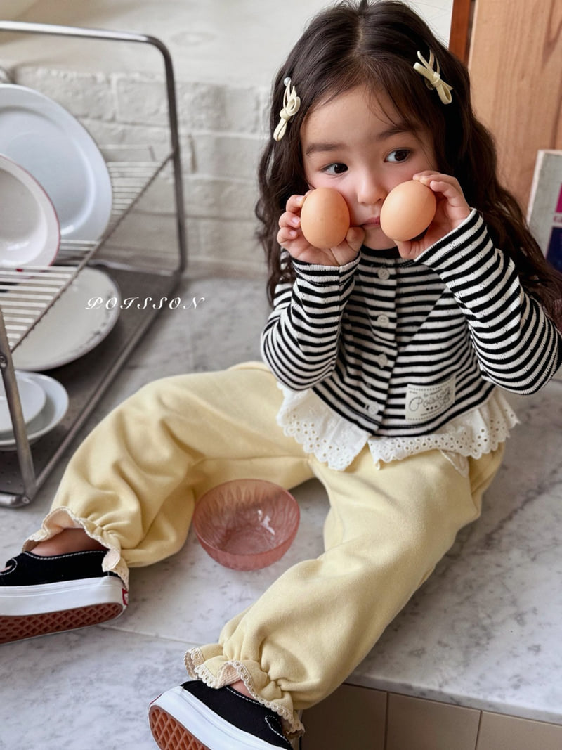 Poisson - Korean Children Fashion - #kidzfashiontrend - Frill Jogger Pants - 10