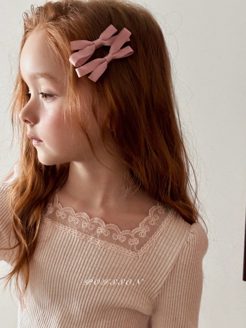 Poisson - Korean Children Fashion - #littlefashionista - Madeleine Ribbon Hair Clip - 8