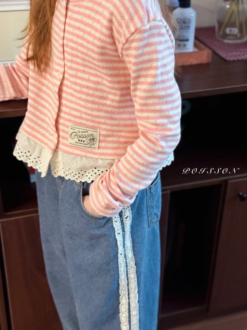 Poisson - Korean Children Fashion - #littlefashionista - Line Denim Pants - 11