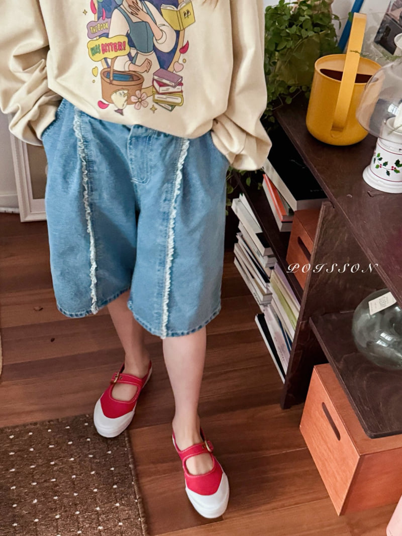 Poisson - Korean Children Fashion - #littlefashionista - Lace Bermuda Pants - 4