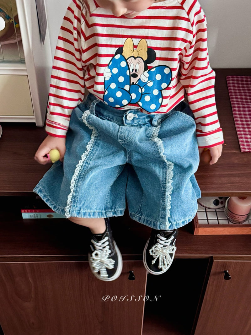 Poisson - Korean Children Fashion - #prettylittlegirls - Lace Bermuda Pants - 6