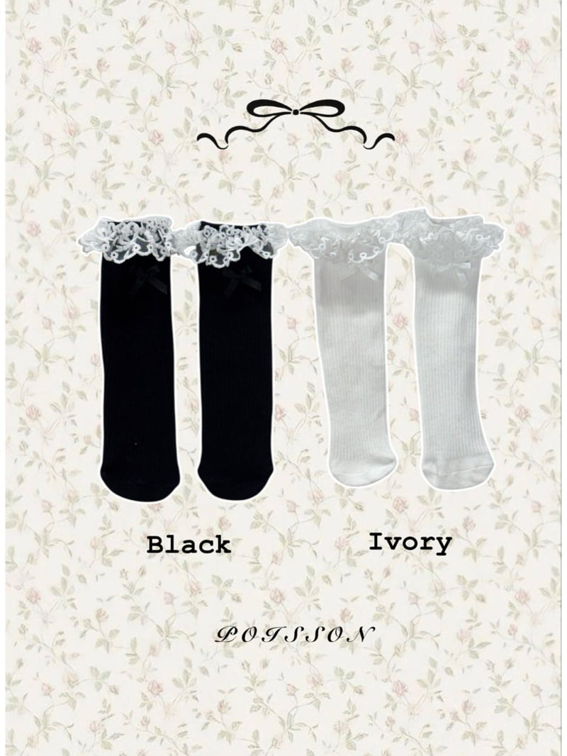 Poisson - Korean Children Fashion - #todddlerfashion - Frill Lace Socks
