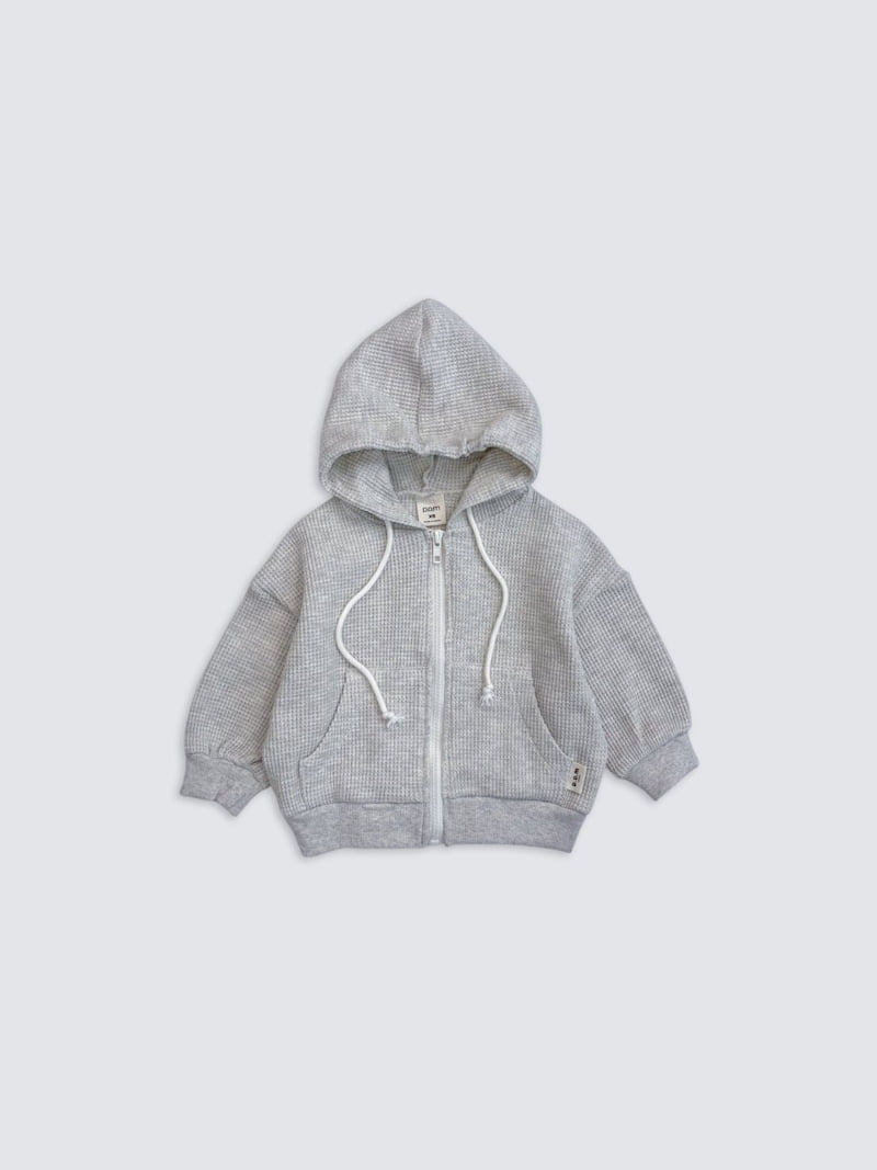 Pom - Korean Baby Fashion - #babyboutique - Waffle Hood Zip-Up - 10