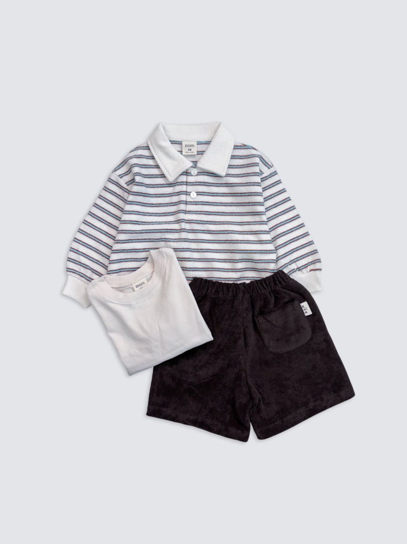 Pom - Korean Baby Fashion - #babyboutique - Terry Collar Sweatshirt - 5