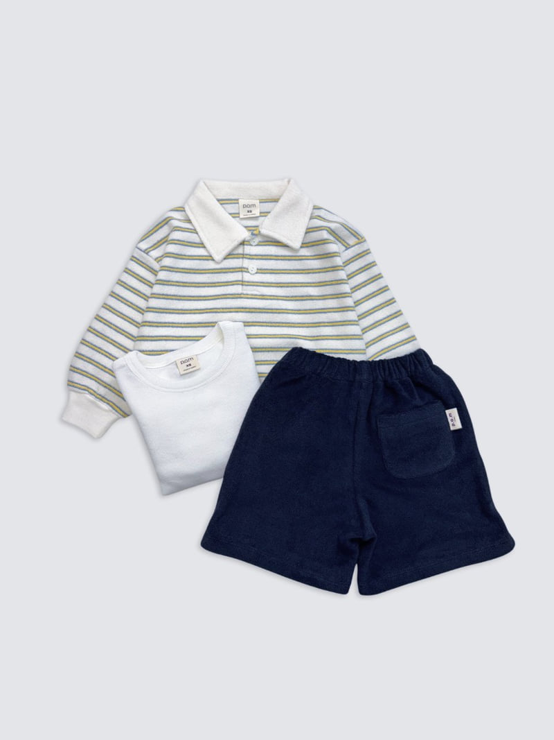 Pom - Korean Baby Fashion - #babyboutique - Terry Collar Sweatshirt - 6