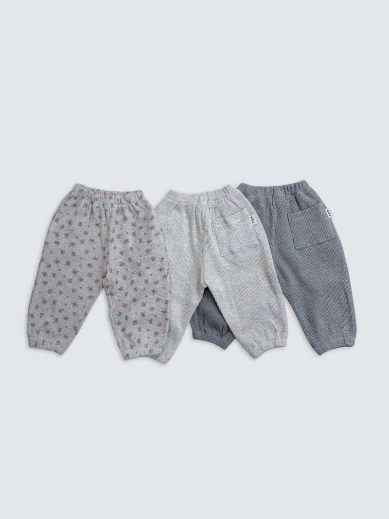 Pom - Korean Baby Fashion - #babyboutiqueclothing - Flower Jogger Pants - 8