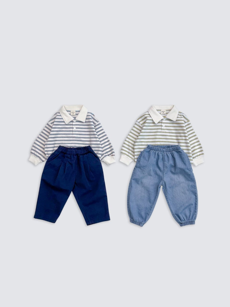 Pom - Korean Baby Fashion - #babyboutiqueclothing - Terry Collar Sweatshirt - 7