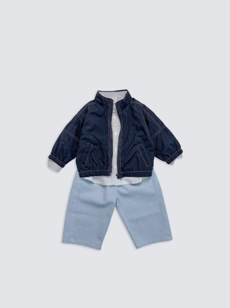 Pom - Korean Baby Fashion - #babyclothing - Stitch Wind Jacket - 8