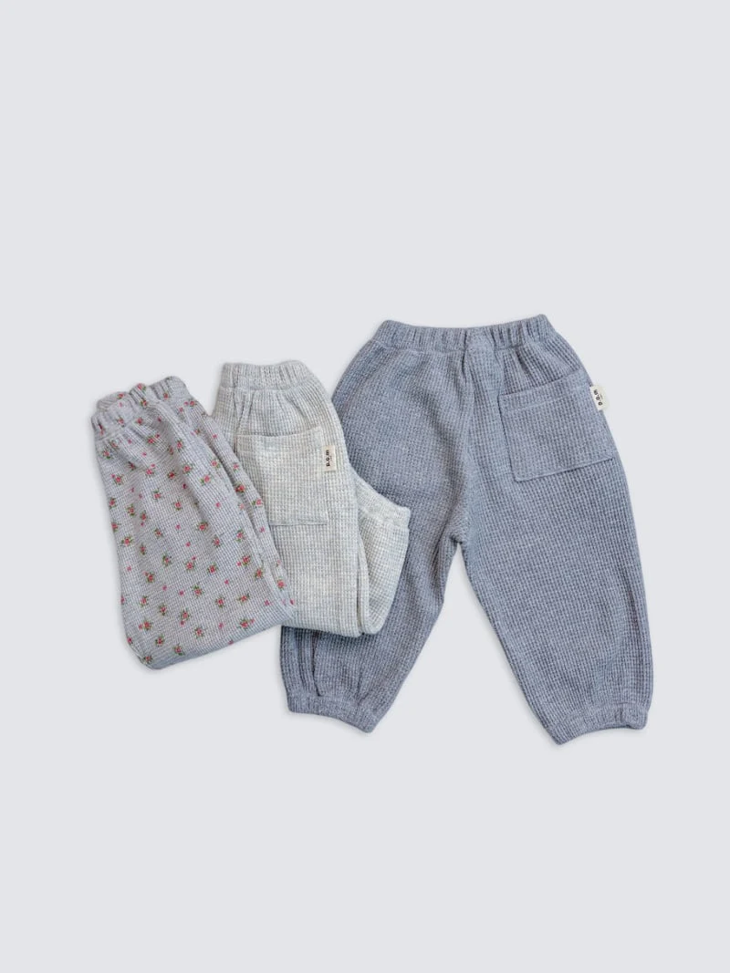 Pom - Korean Baby Fashion - #babyclothing - Flower Jogger Pants - 9