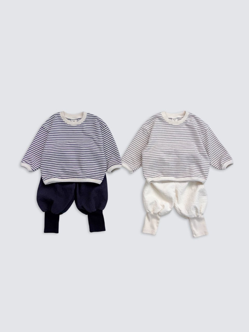 Pom - Korean Baby Fashion - #babyfashion - Rappa Stripe Sweatshirt