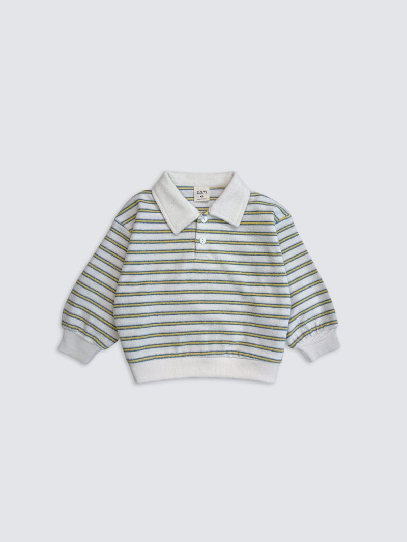 Pom - Korean Baby Fashion - #babyfashion - Terry Collar Sweatshirt - 9