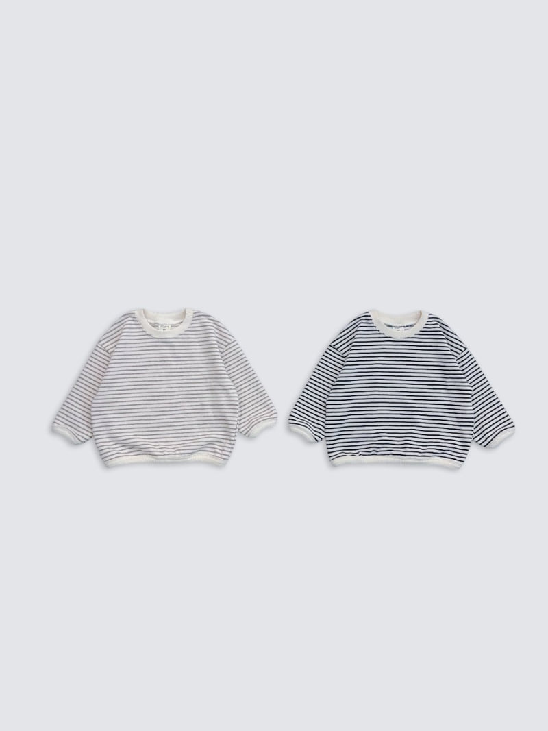 Pom - Korean Baby Fashion - #babyfever - Rappa Stripe Sweatshirt - 2