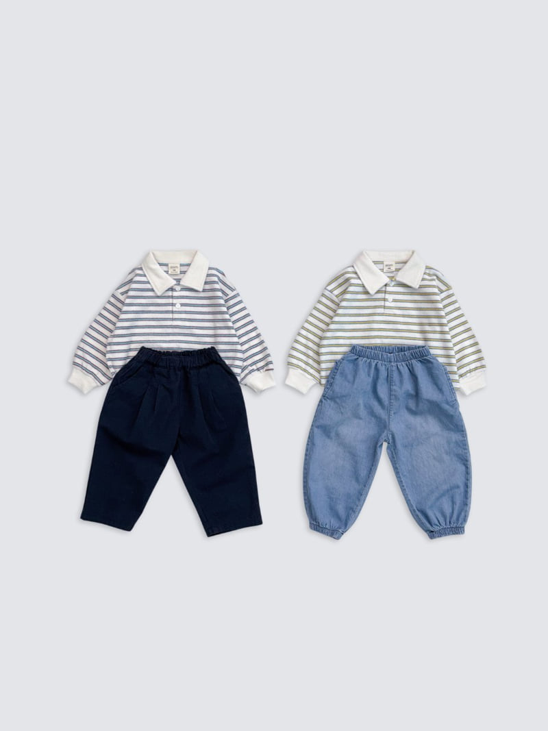 Pom - Korean Baby Fashion - #babyfever - Two-Tuck Pants - 5