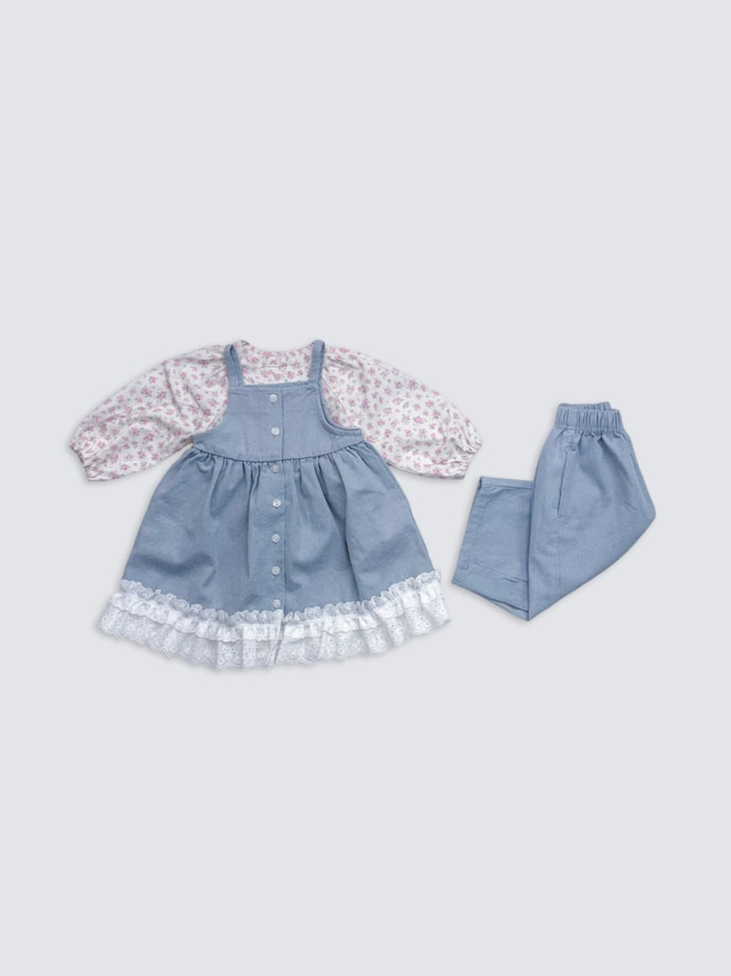 Pom - Korean Baby Fashion - #babygirlfashion - Flower Blouse - 7