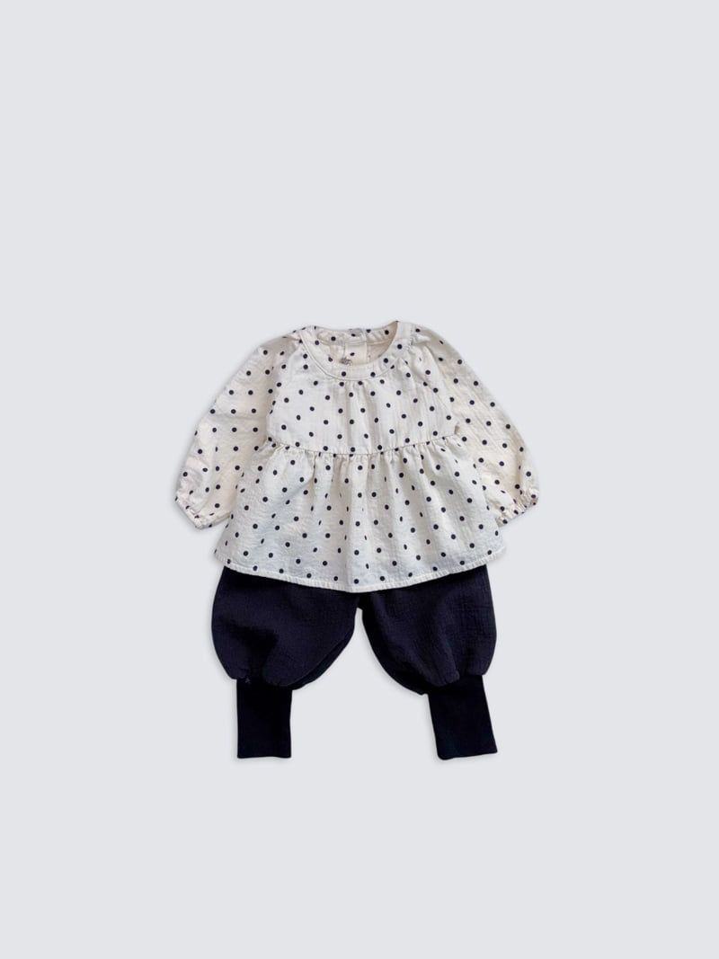 Pom - Korean Baby Fashion - #babyfever - Dot Blouse - 4